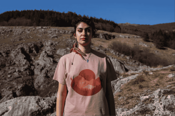 Printed recycled tee